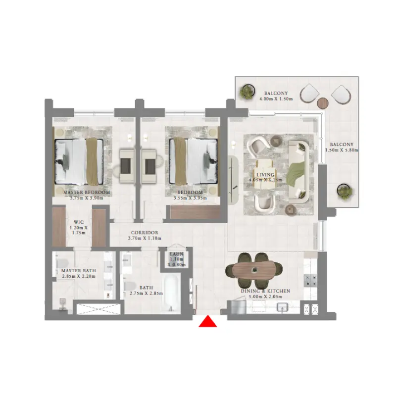 2 bedroom