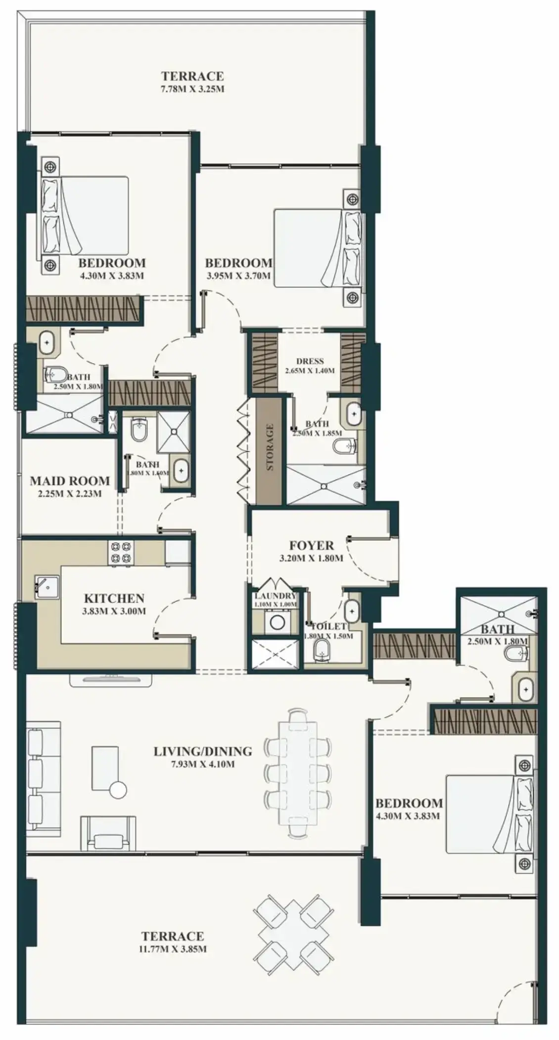 3 Bedrooms apartments - Belle Vie