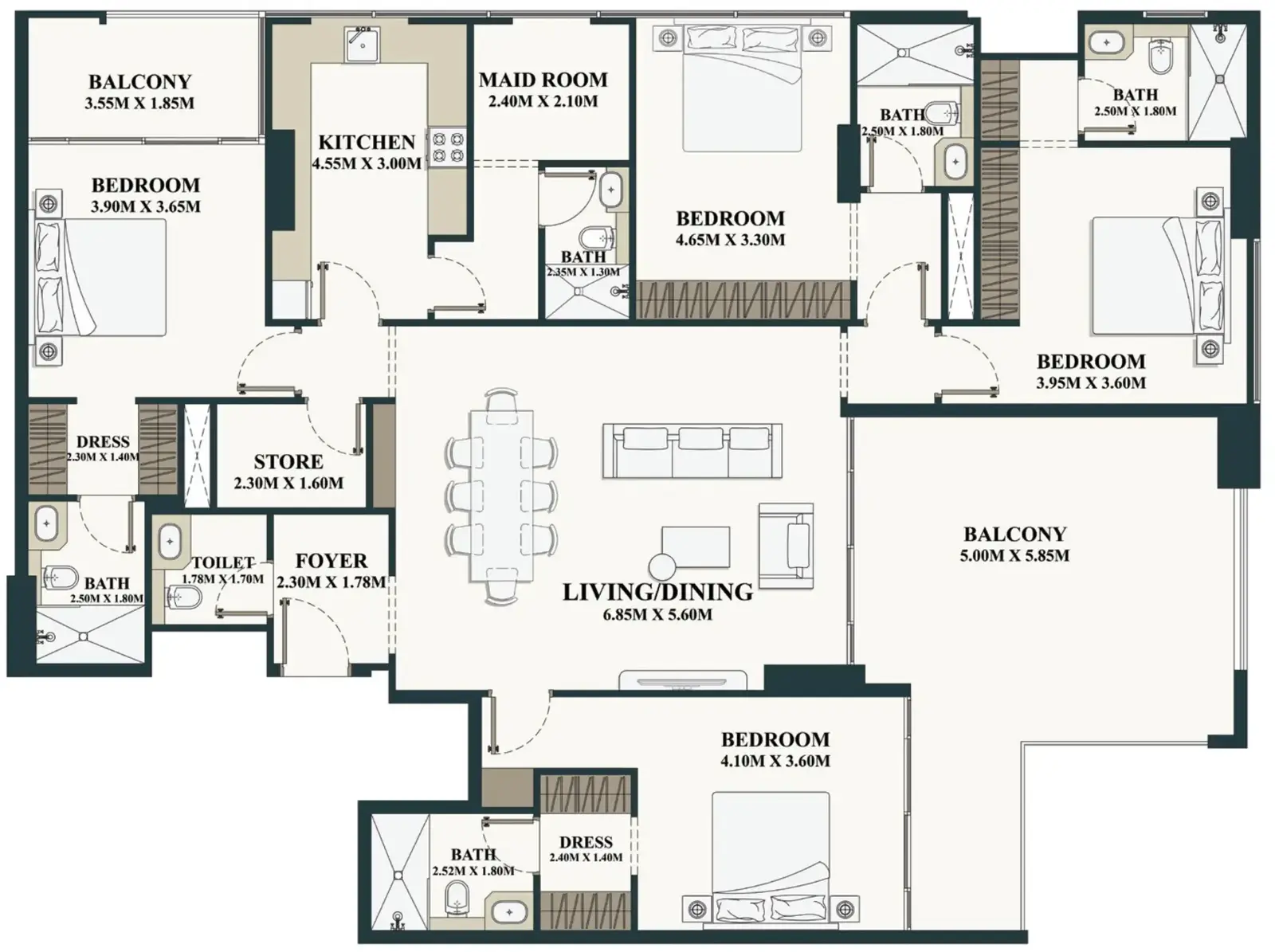 4.5 bedrooms apartments - Belle Vie