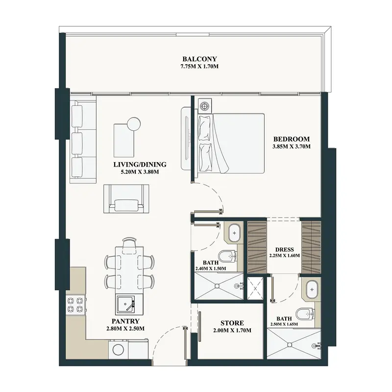 1,5 bedroom Apartments -  Belle Vie
