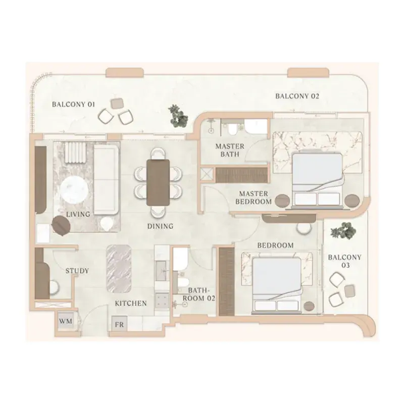 2 Bedrooms apartments - La Vue by MAAIA