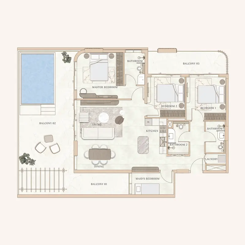 3 bedroom Apartments -  La Vue by MAAIA