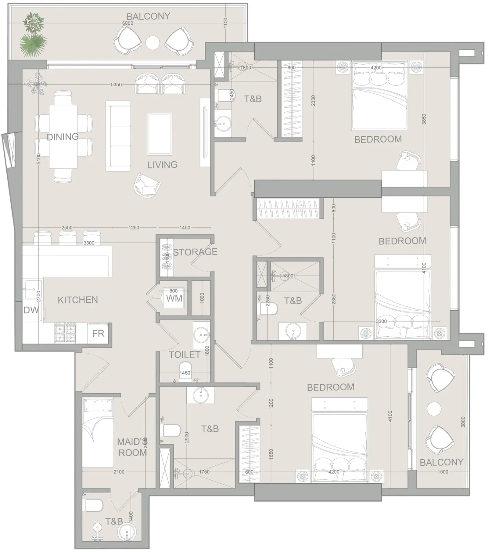 3 Bedrooms apartments - AUREL1A Residence