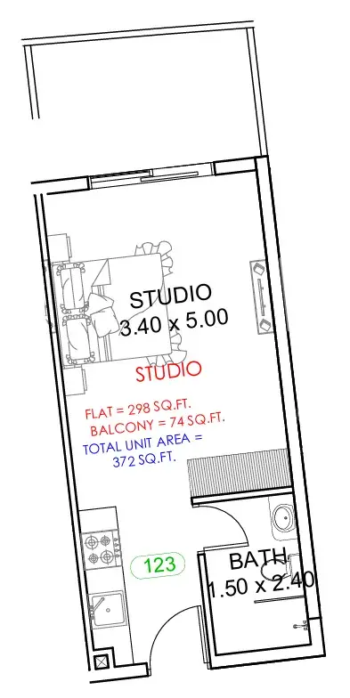 Studio apartments - Astra South