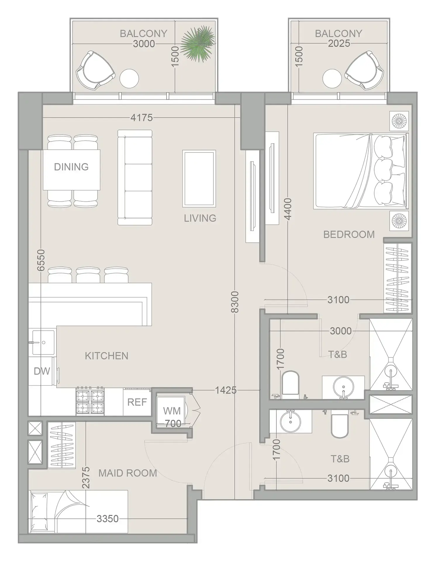 1 Bedroom apartments - 1WOOD Residence 2