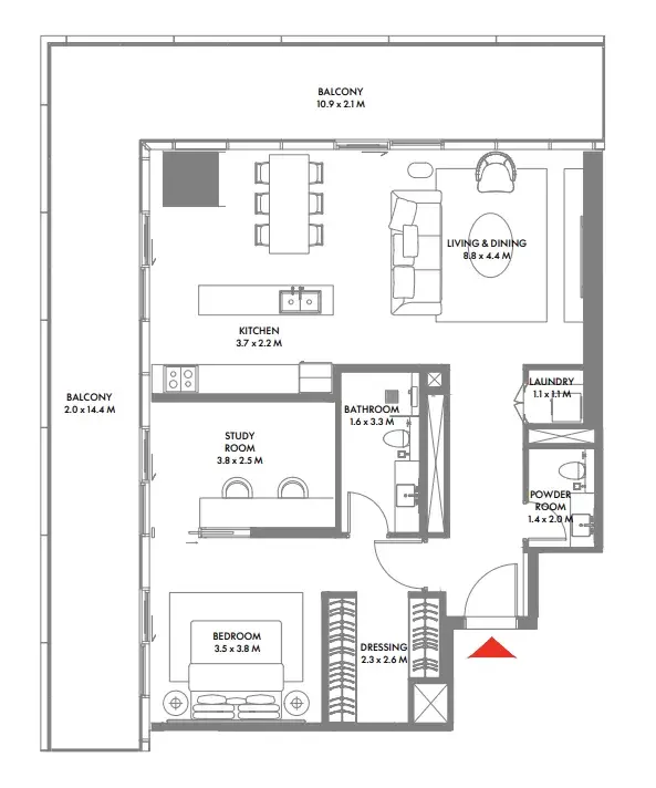 1 Bedroom apartments - W The Residences by Arada
