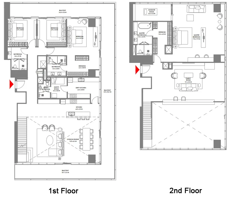 4 Bedrooms duplex - W The Residences by Arada
