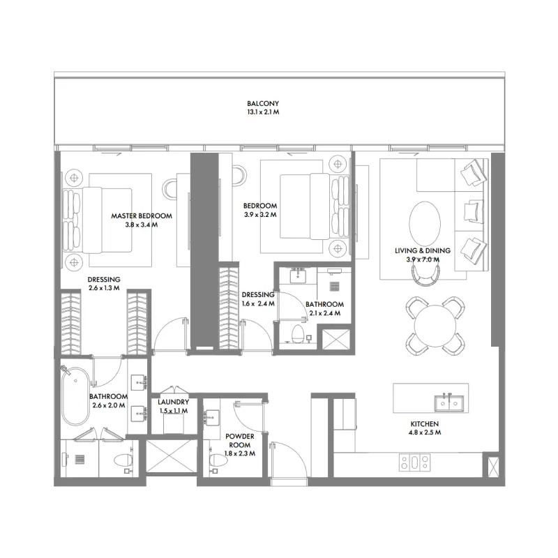 2 bedroom