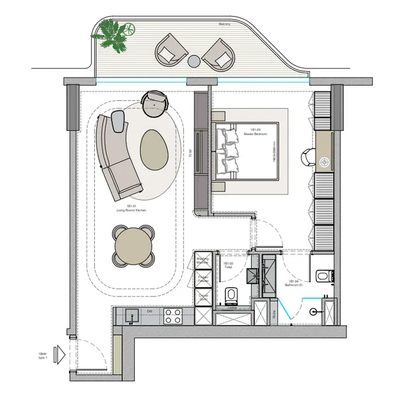 1 Bedroom apartments - Helvetia Verde