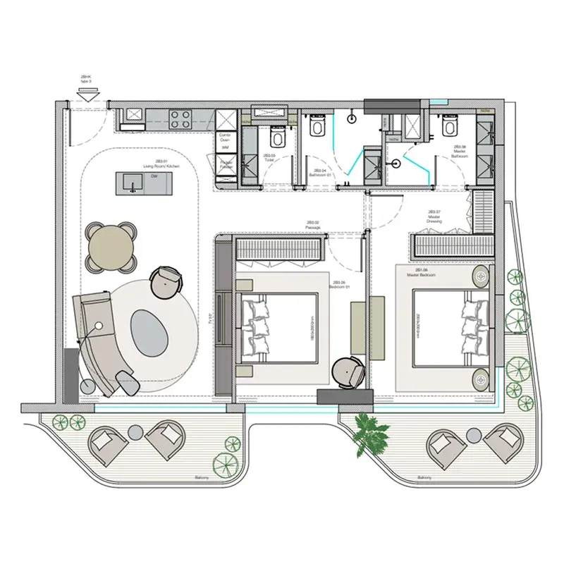 2 Bedrooms apartments - Helvetia Verde