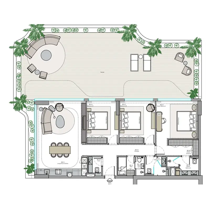 3 Bedrooms apartments - Helvetia Verde