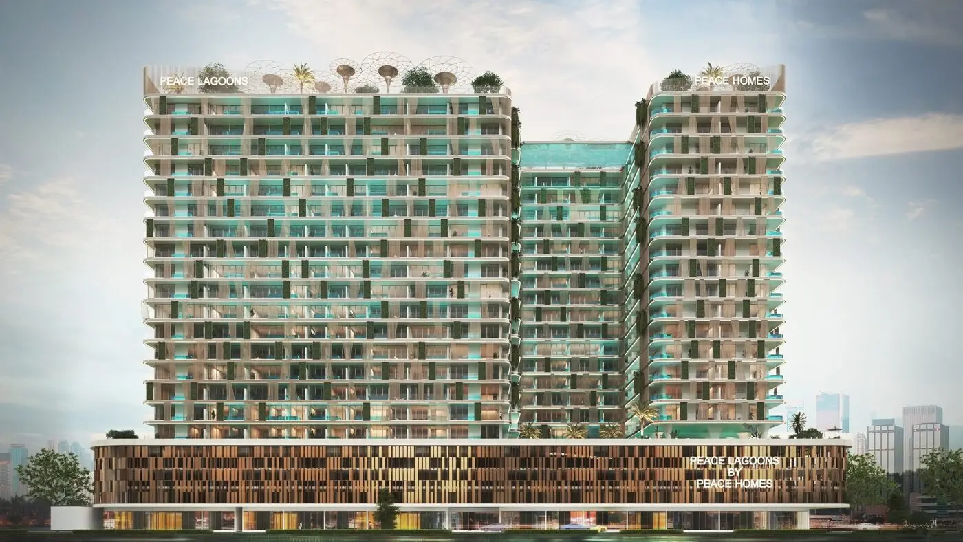 Peace Lagoons in Dubai Land Residence by Peace Homes Development - Exterior Image 2