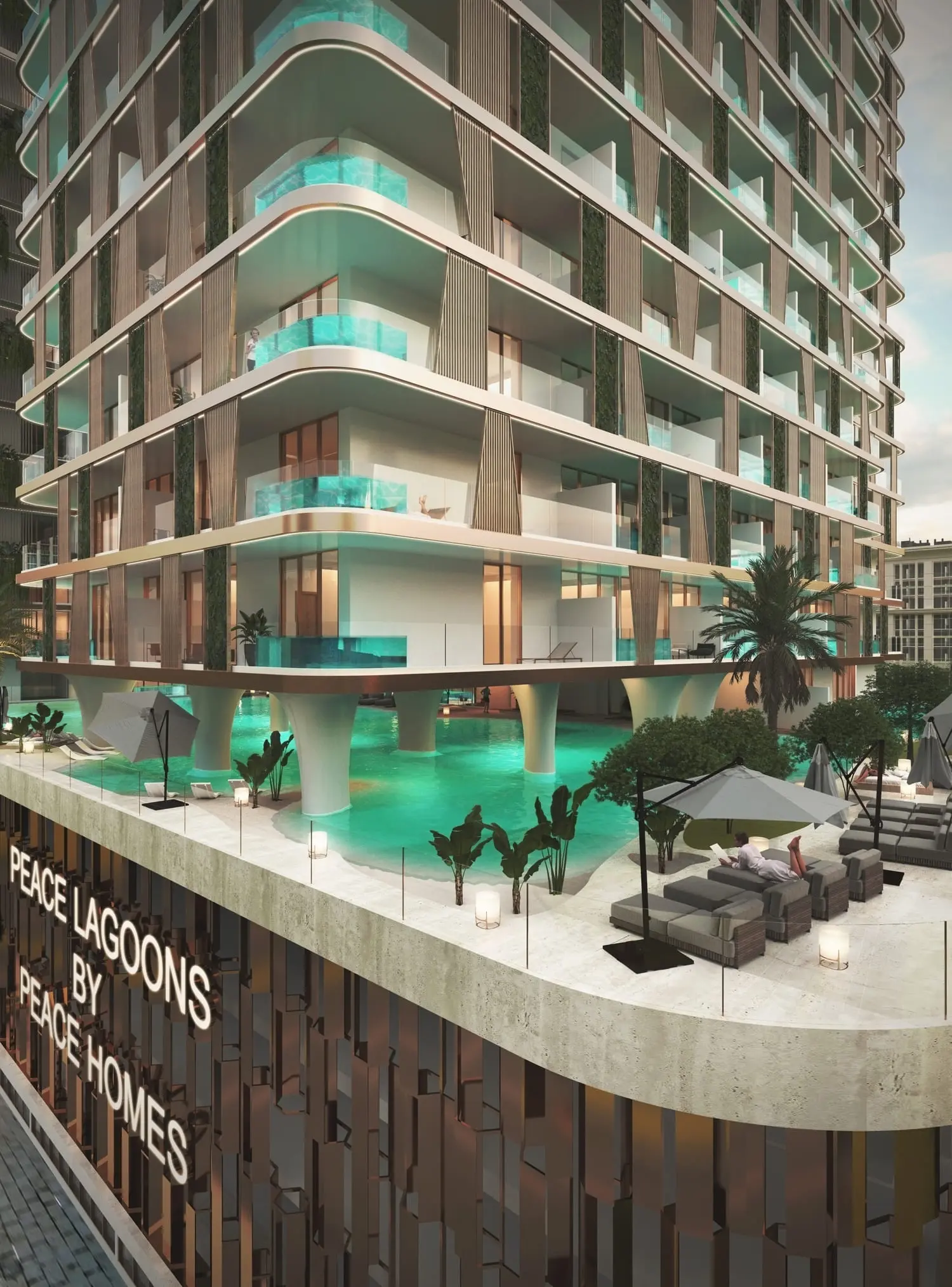 Peace Lagoons in Dubai Land Residence by Peace Homes Development - Exterior Image 5