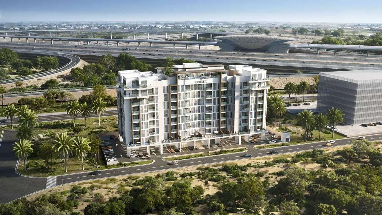 The Corner in Dubai Land Residence by Arabian Gulf Developer - Exterior Image 2