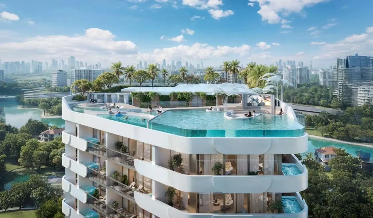 Weybridge Gardens 5 in Dubai Land Residence by Leos - Exterior Image 3