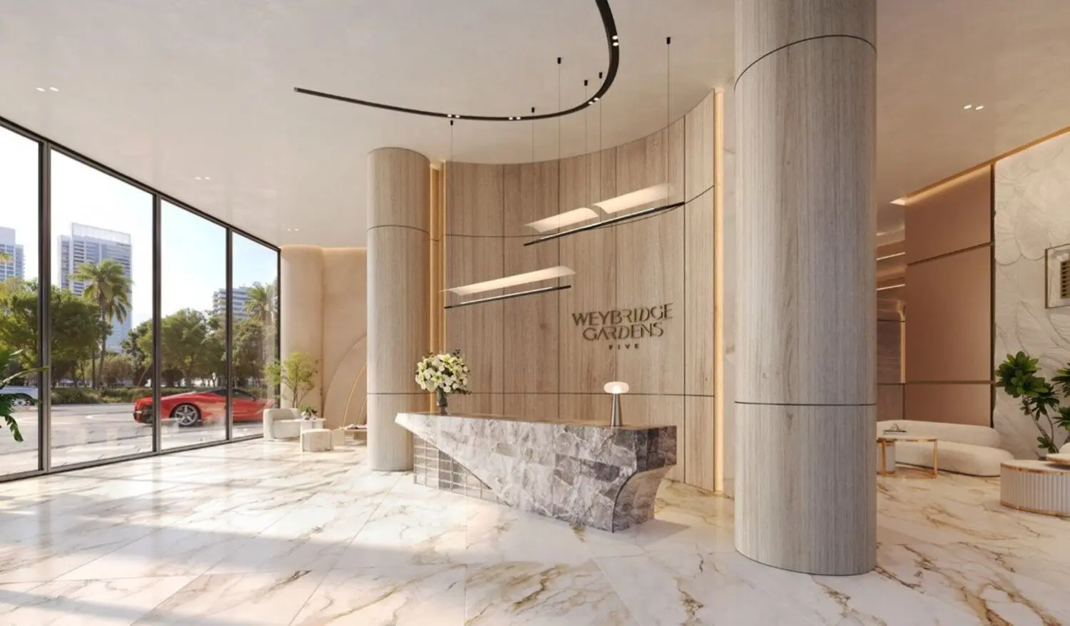Weybridge Gardens 5 in Dubai Land Residence by Leos - Lobby Image 1