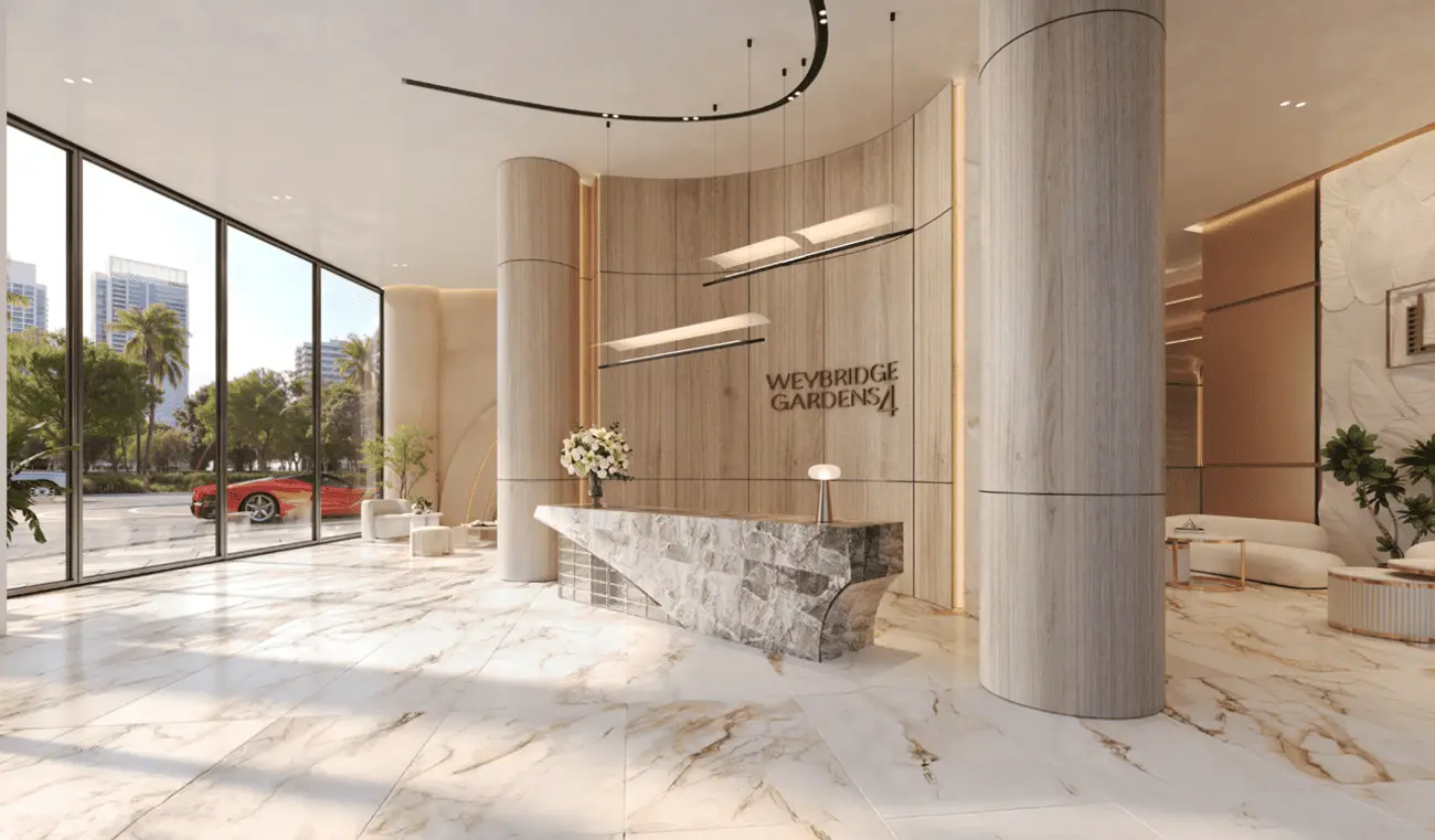 Weybridge Gardens 4 in Dubai Land Residence by Leos - Lobby Image 1