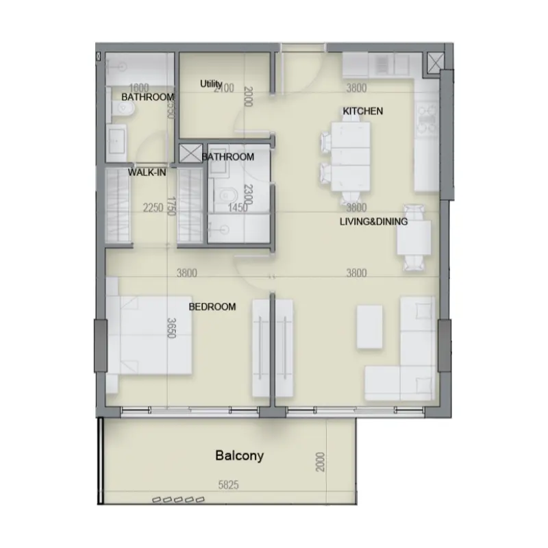 1 bedroom