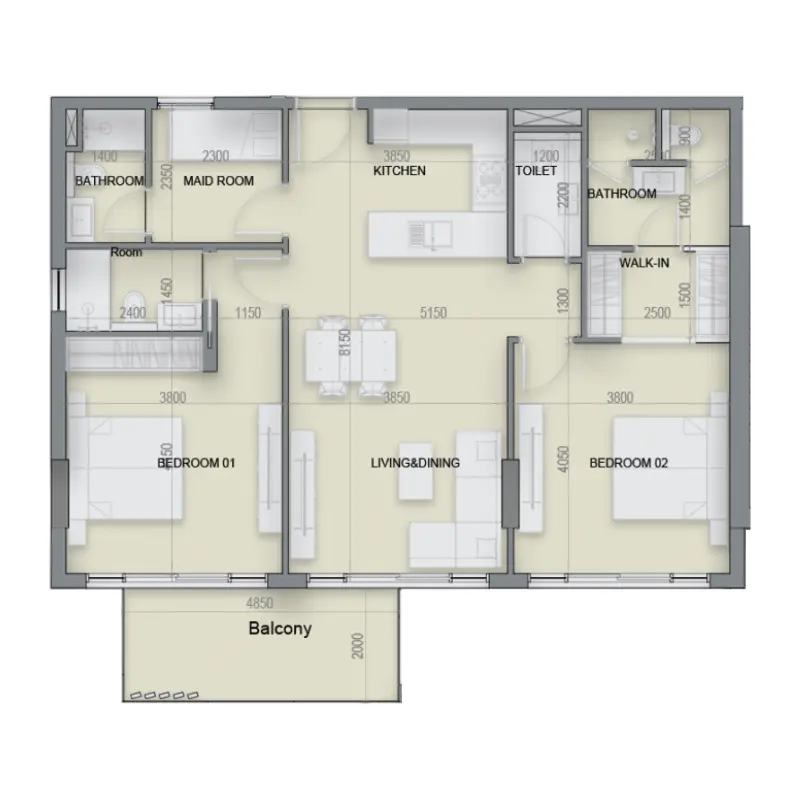 2 bedroom