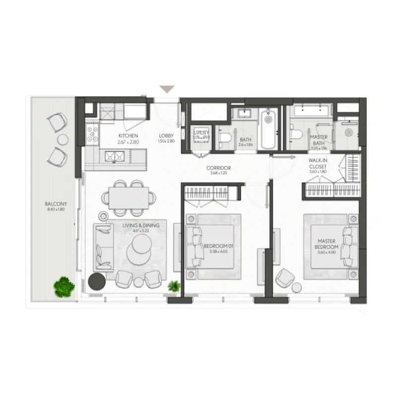 2 bedroom