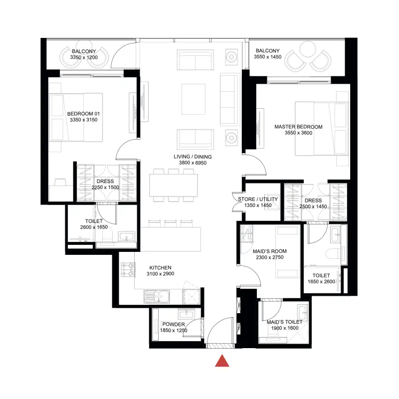2 bedroom