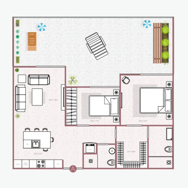 2 bedroom