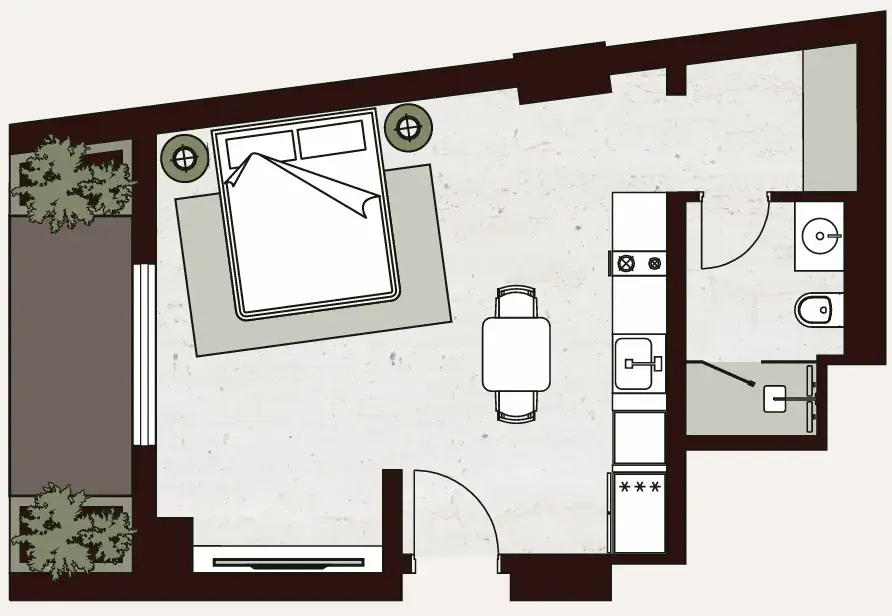 Studio apartments - Aria Heights