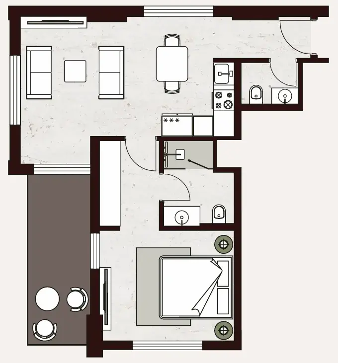 1 Bedroom apartments - Aria Heights