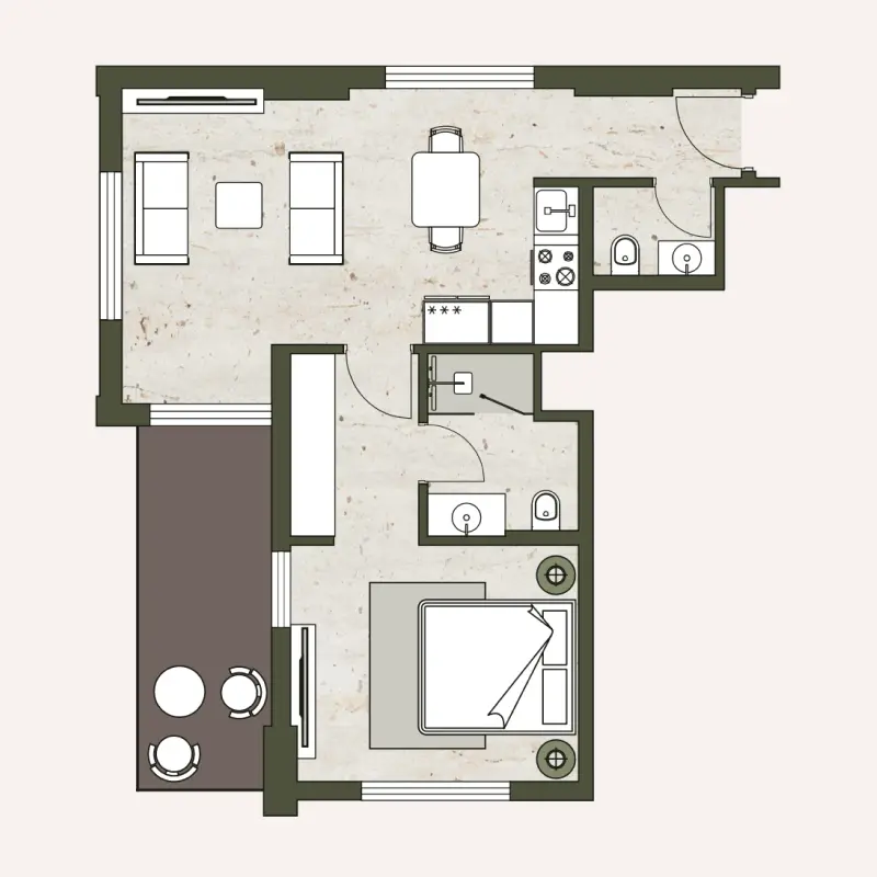 1 bedroom