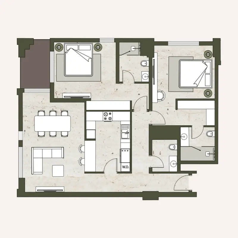 2 bedroom