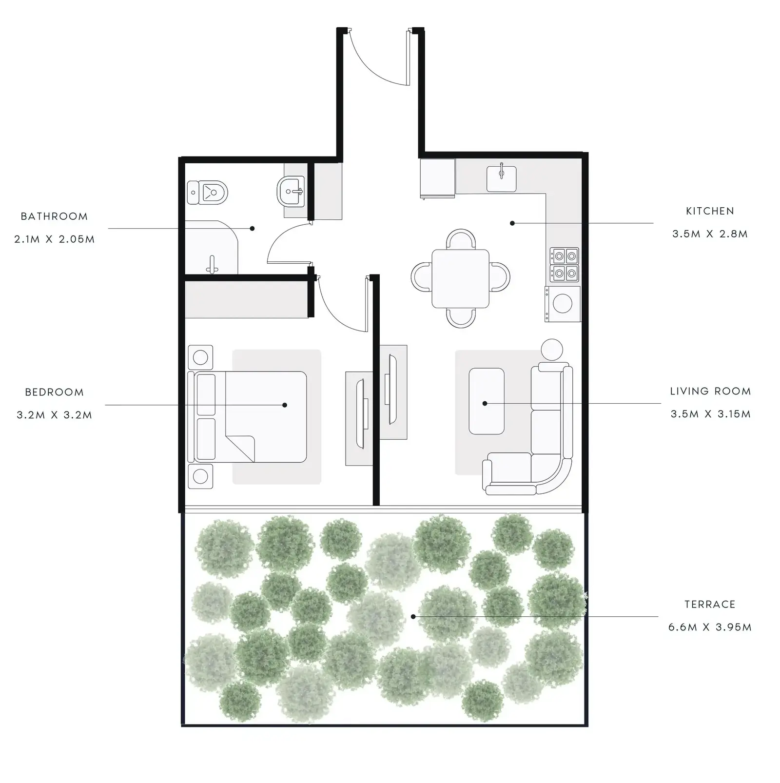 1 Bedroom apartments - Riviera 28