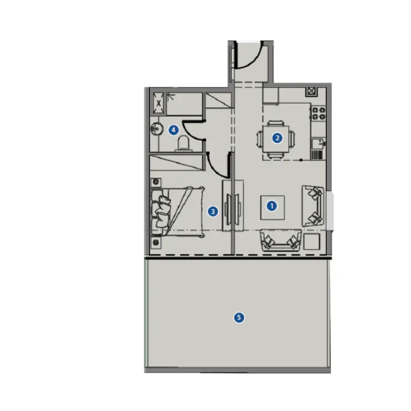 1 bedroom