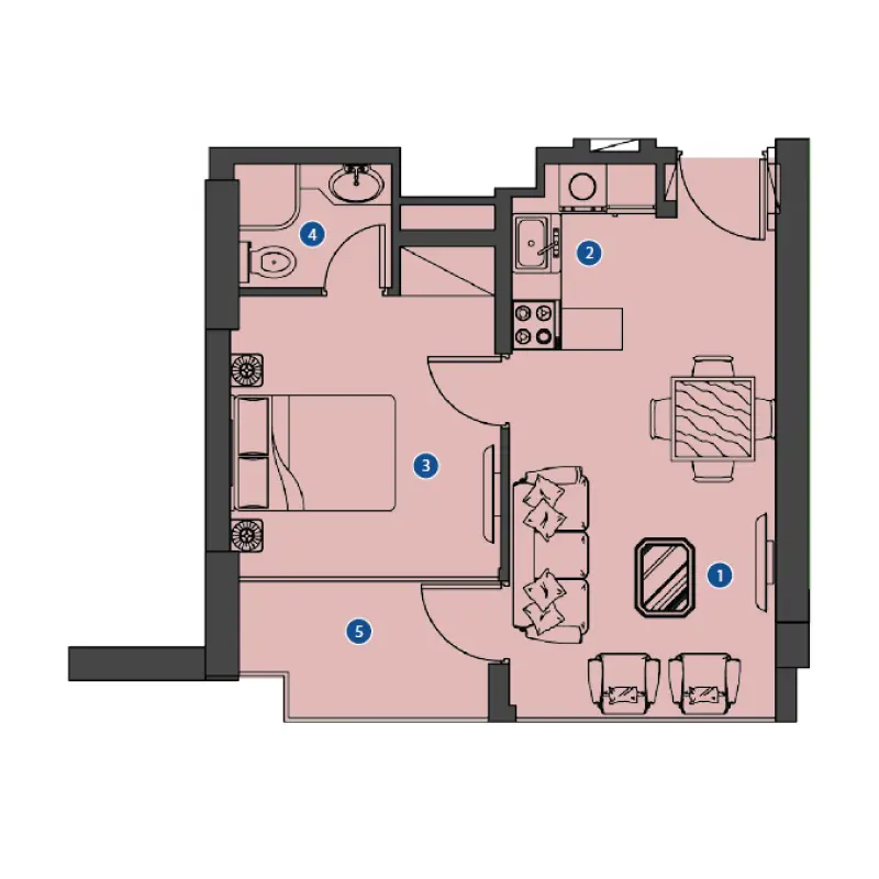 1 bedroom