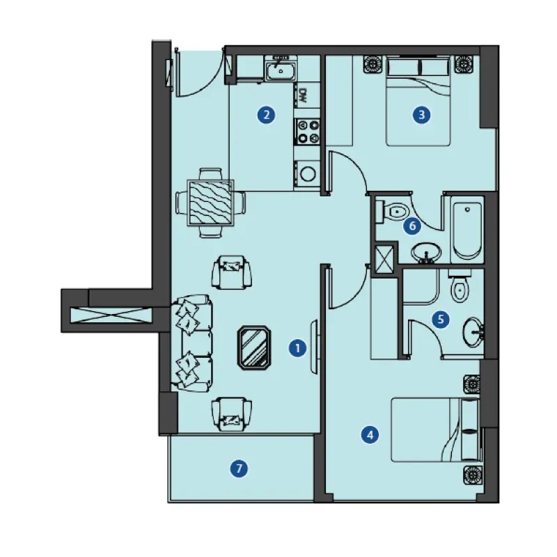 2 bedroom