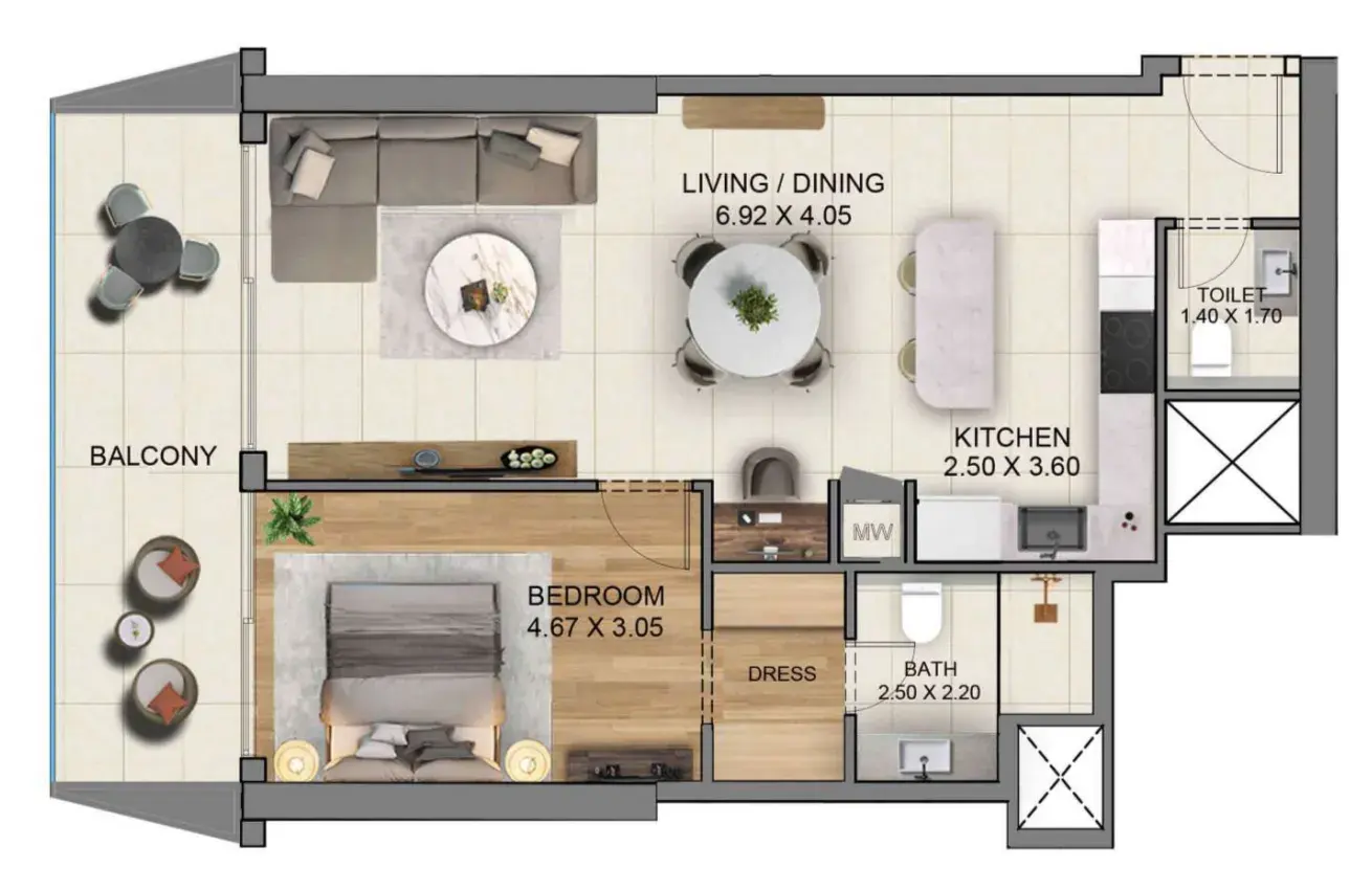 1 Bedroom apartments - Sky Hills Residence 3
