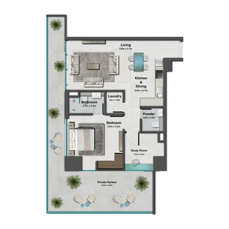 1 bedroom
