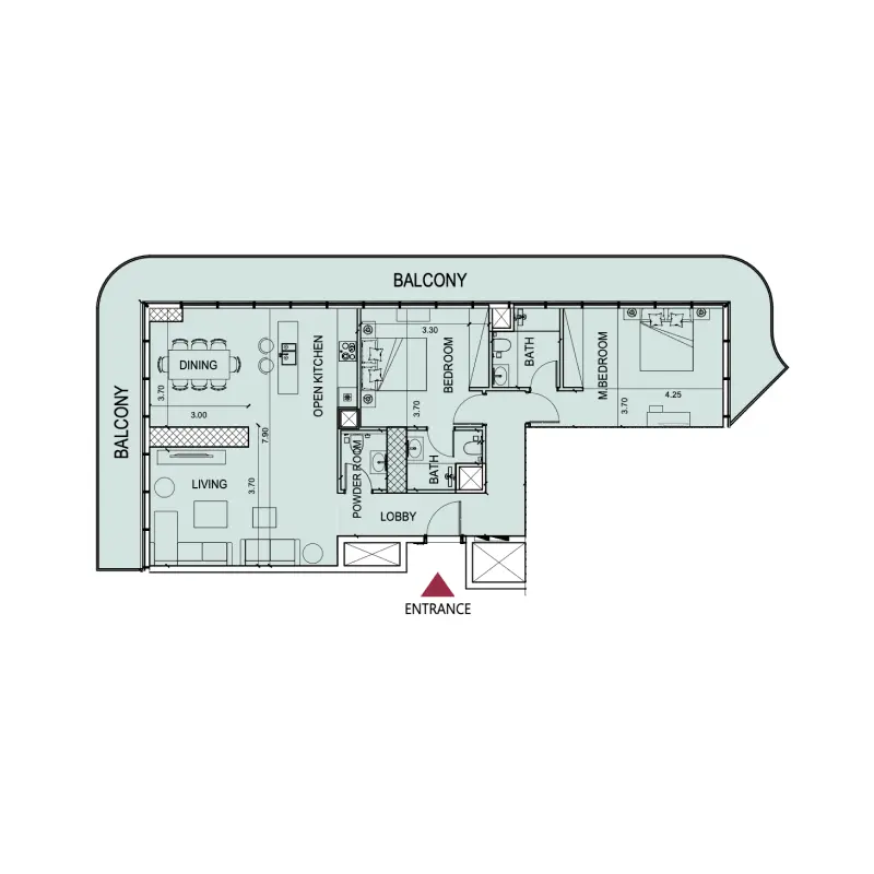 2 bedroom