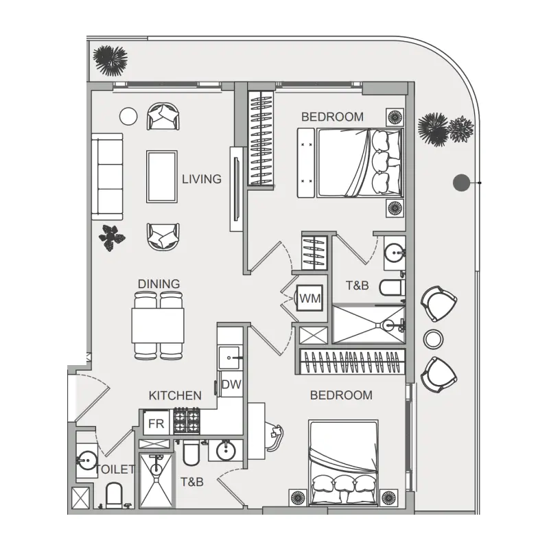 2 bedroom