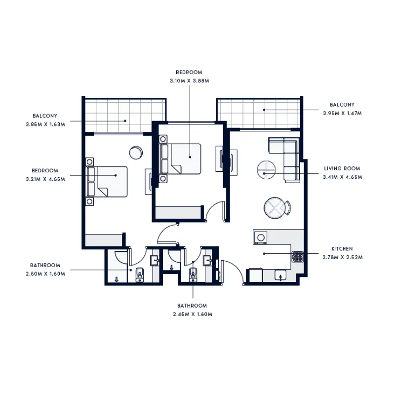 2 bedroom