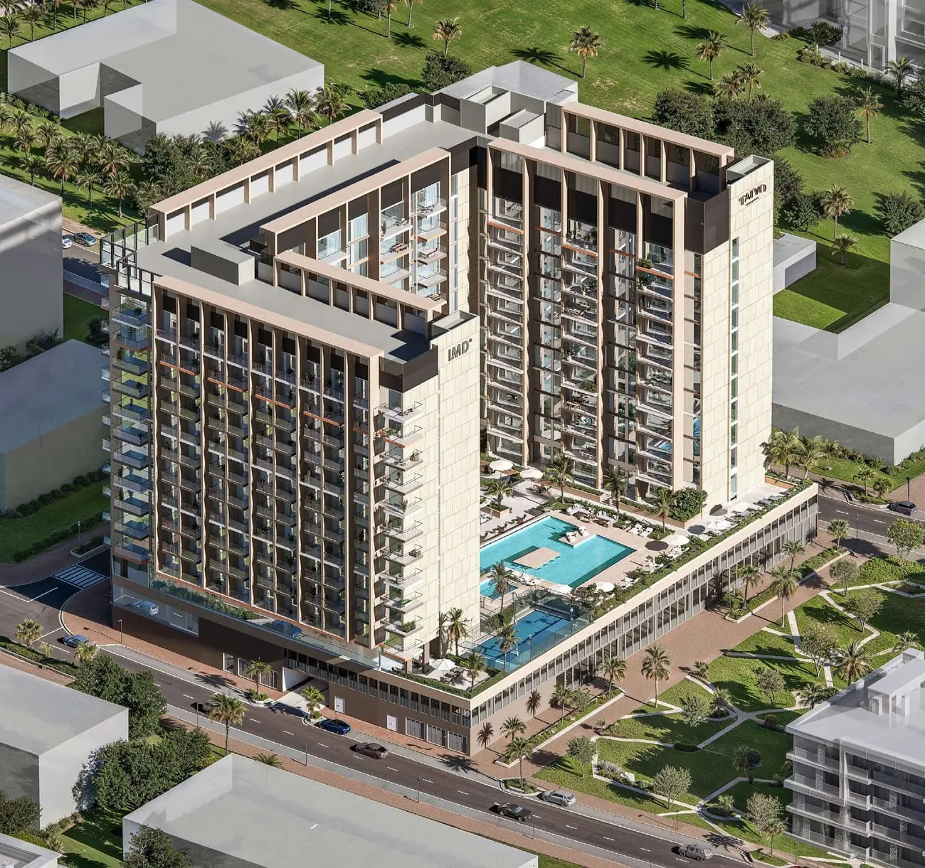 Taiyo Residences in Wasl Gate by LMD - Exterior Image 1