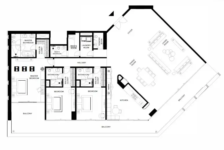 3 Bedrooms apartments - Keturah Ritz Carlton