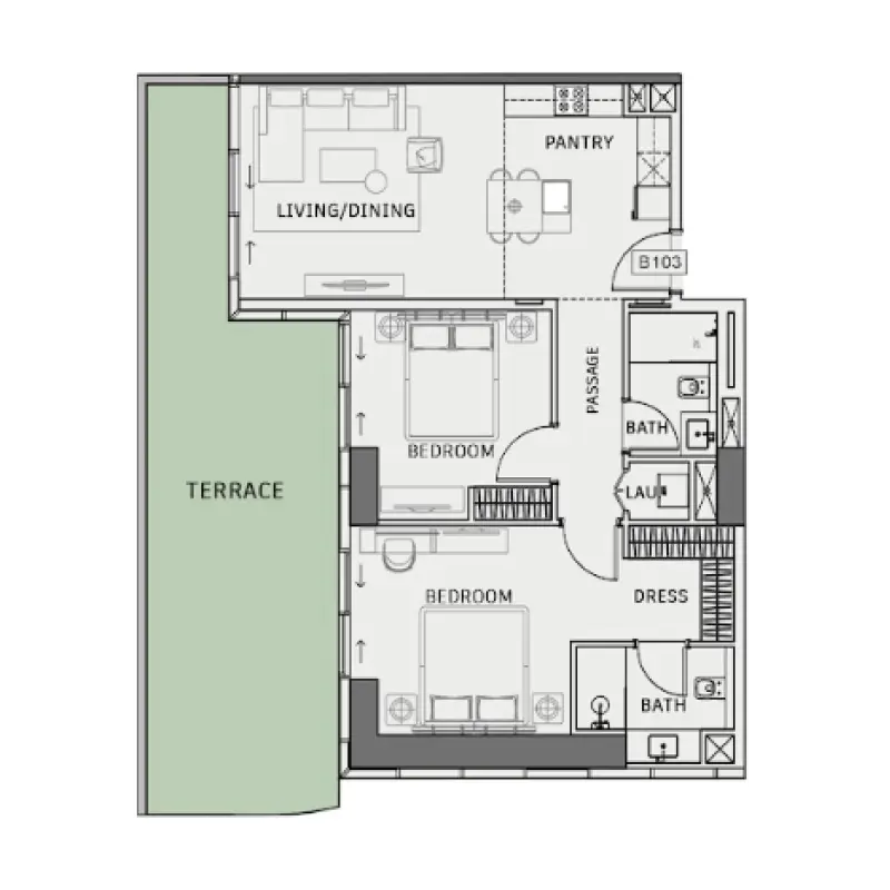 2 bedroom