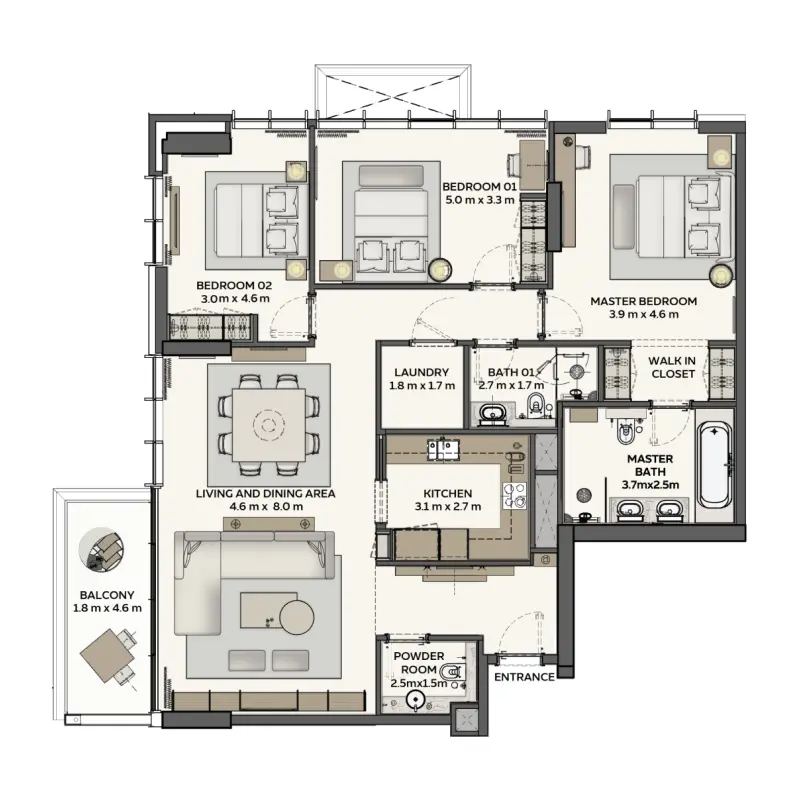 3 bedroom