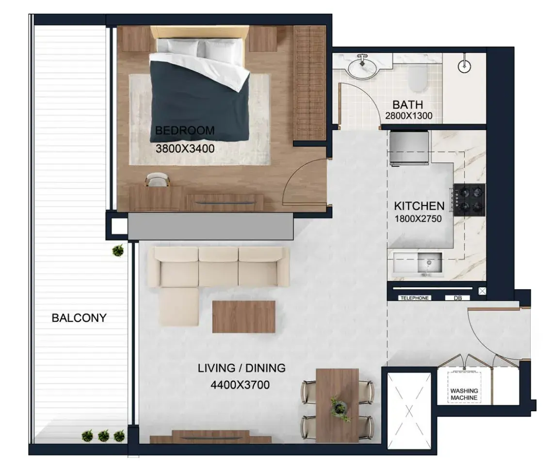 1 Bedroom apartments - Alfal Residence