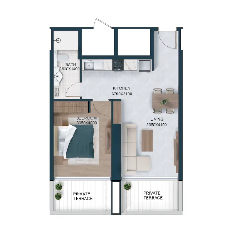 1 bedroom