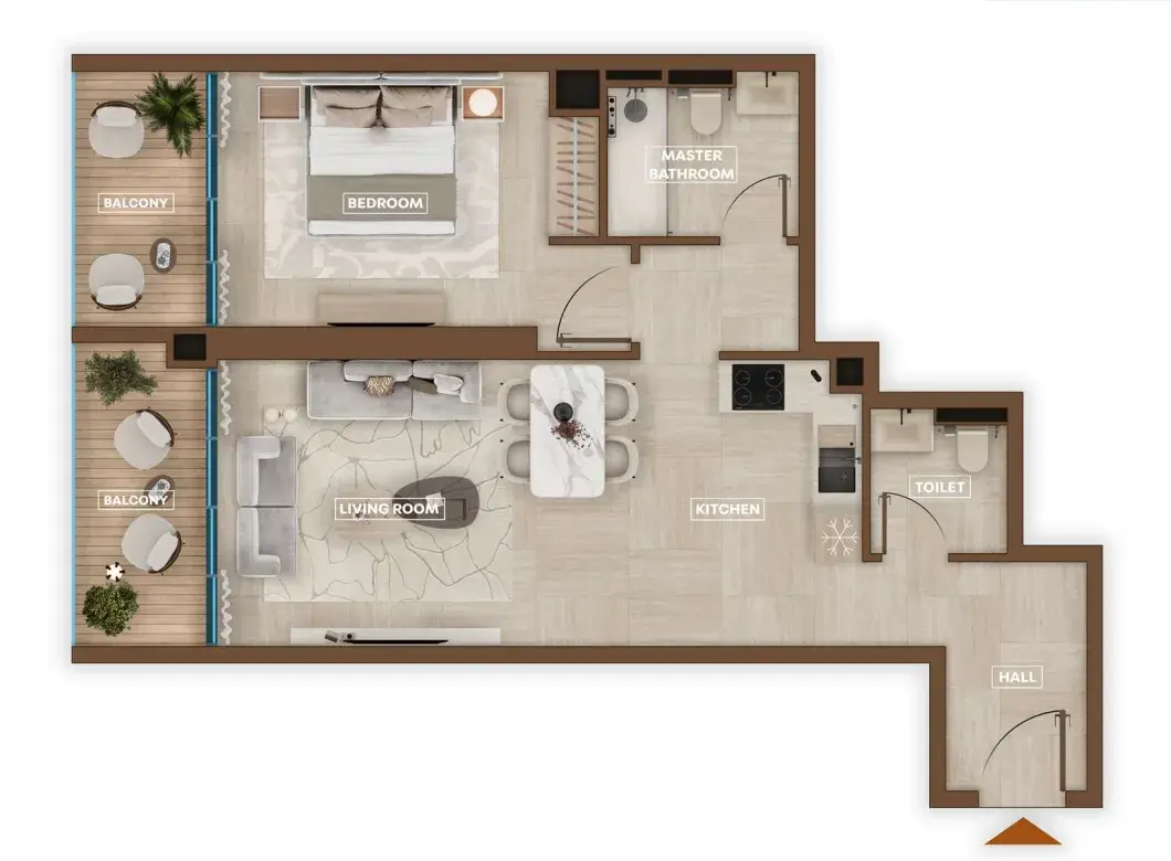 1 Bedroom apartments - Sky Hills Astra