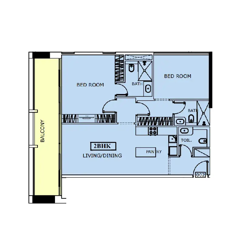 2 Bedrooms apartments - Azra Residence