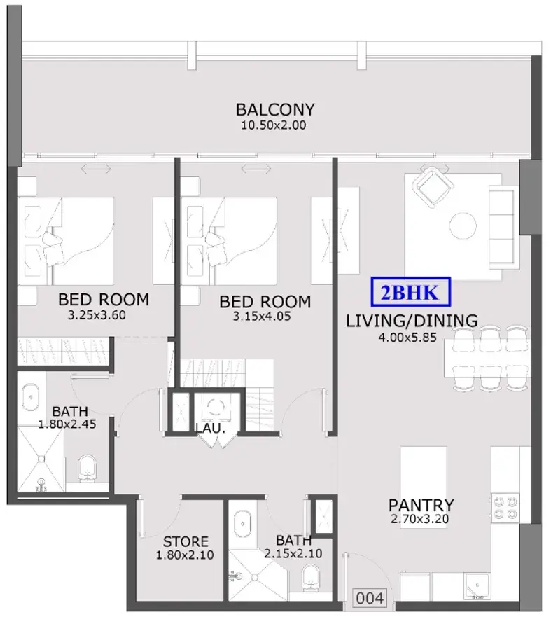 2.5 bedrooms apartments - Azra Residence