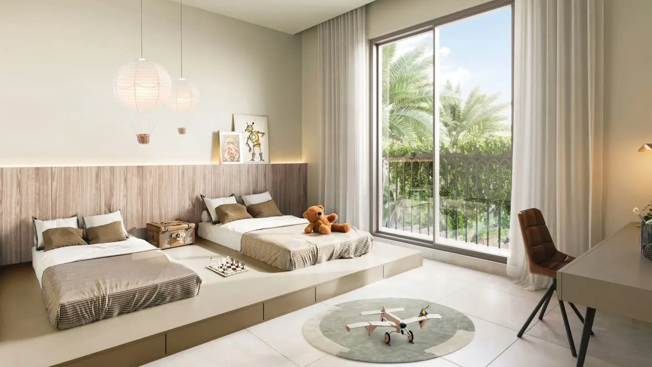 Open-plan living room interior at Carmona Bloom Living Zayed City