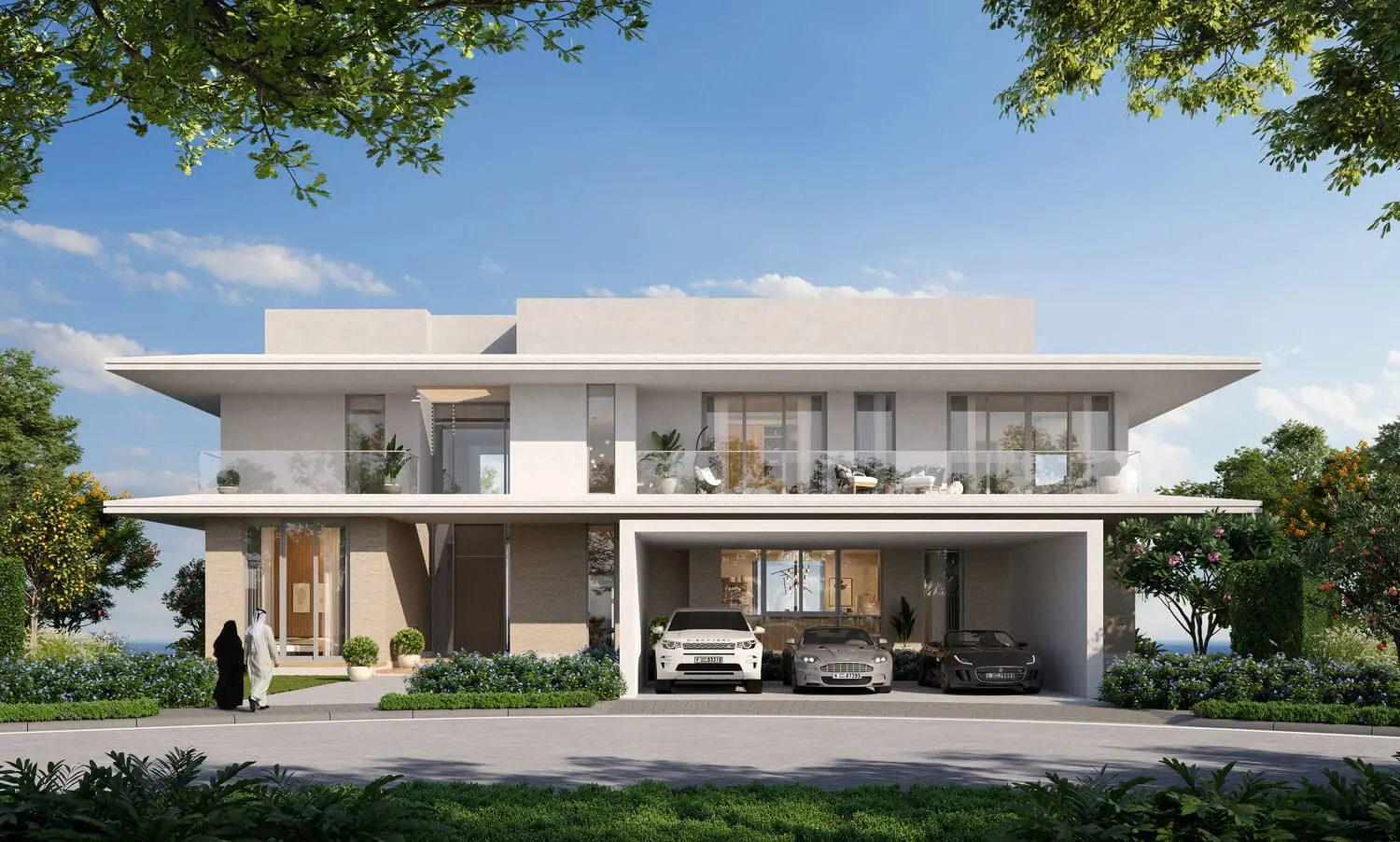 Elegant coastal villa exterior at Ramhan Island Villas Phase 2 & 3 in Abu Dhabi